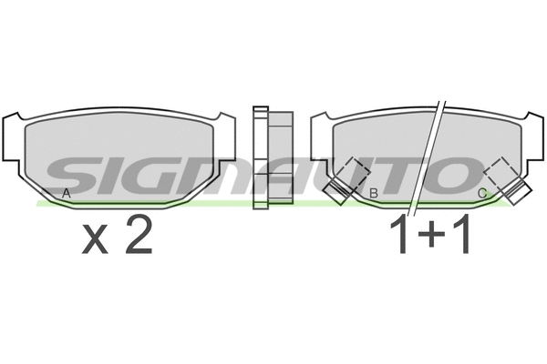 Brake Pad Set, disc brake (SPA346)