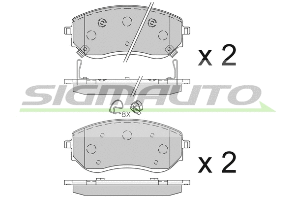 Brake Pad Set, disc brake (SPB844)