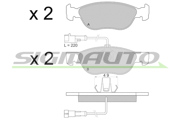 Brake Pad Set, disc brake (SPA677)