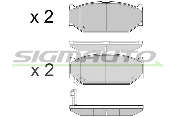 Brake Pad Set, disc brake (SPB455)
