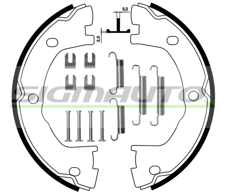 Brake Shoe Set, parking brake (SFA183-1)