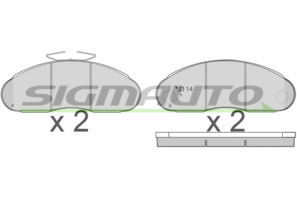 Brake Pad Set, disc brake (SPT261)