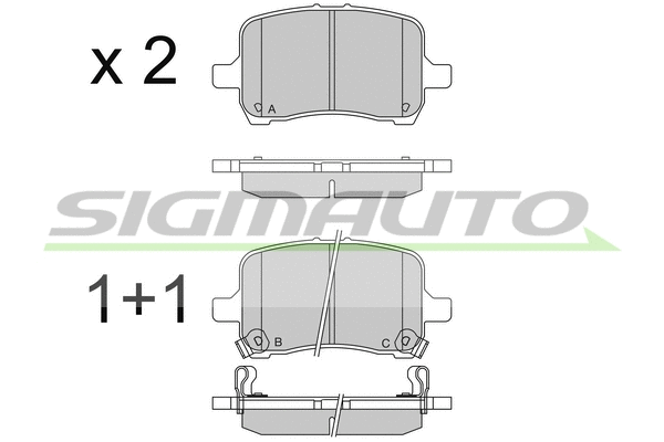 Brake Pad Set, disc brake (SPB566)