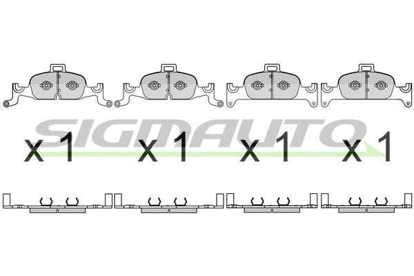 Brake Pad Set, disc brake (SPB719)