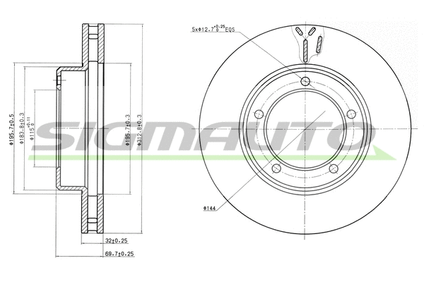 Brake Disc (DBB211V)