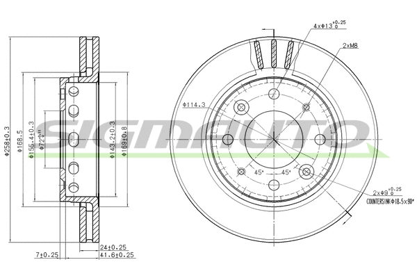 Brake Disc (DBB418V)