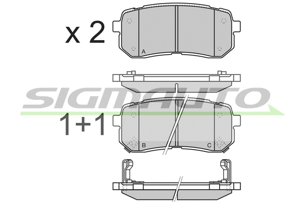 Brake Pad Set, disc brake (SPB337)