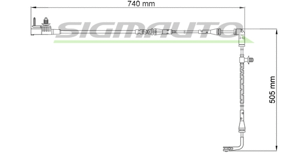 Warning Contact, brake pad wear (WI0917)