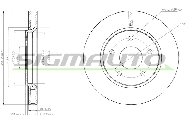 Brake Disc (DBB807V)