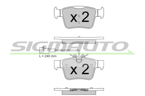 Brake Pad Set, disc brake (SPB870)