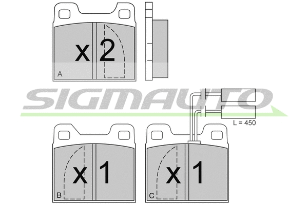 Brake Pad Set, disc brake (SPA225)