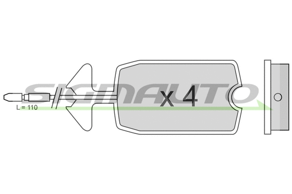 Brake Pad Set, disc brake (SPA195)