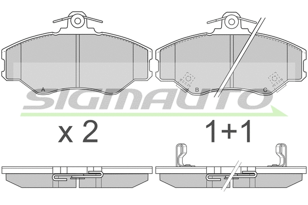 Brake Pad Set, disc brake (SPA708)