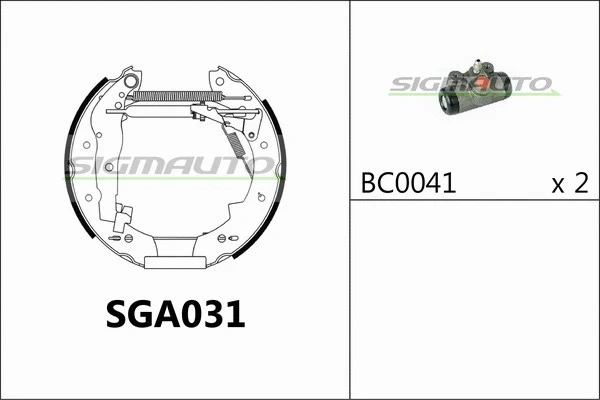 Brake Shoe Set (SGA031)