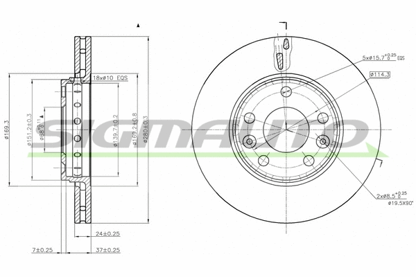 Brake Disc (DBB728V)