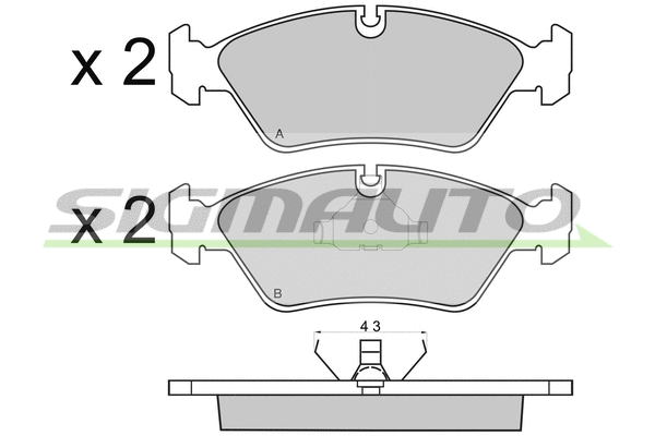 Brake Pad Set, disc brake (SPA231)