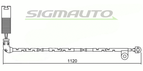 Warning Contact, brake pad wear (WI0621)