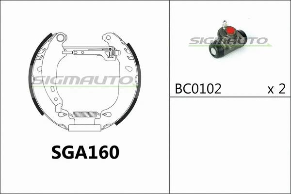 Brake Shoe Set (SGA160)