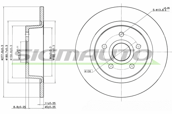Brake Disc (DBB497S)