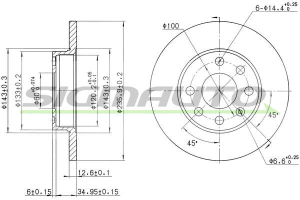 Brake Disc (DBA116S)