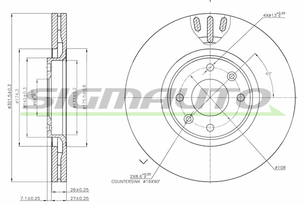 Brake Disc (DBB442V)