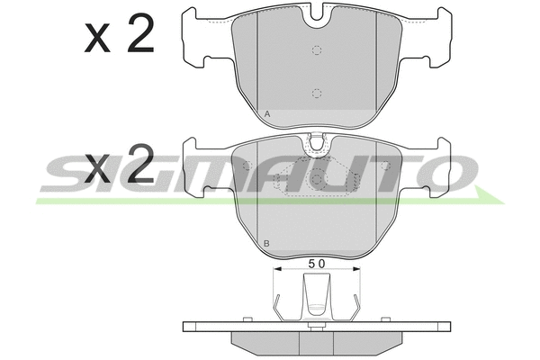 Brake Pad Set, disc brake (SPB287)