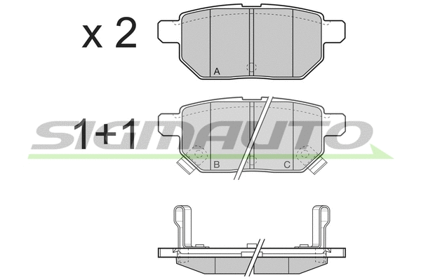 Brake Pad Set, disc brake (SPB322)