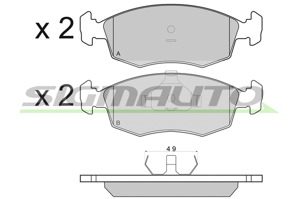 Brake Pad Set, disc brake (SPA499)