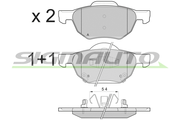 Brake Pad Set, disc brake (SPB185)
