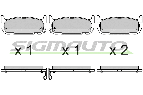 Brake Pad Set, disc brake (SPB708)