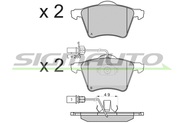 Brake Pad Set, disc brake (SPA900)