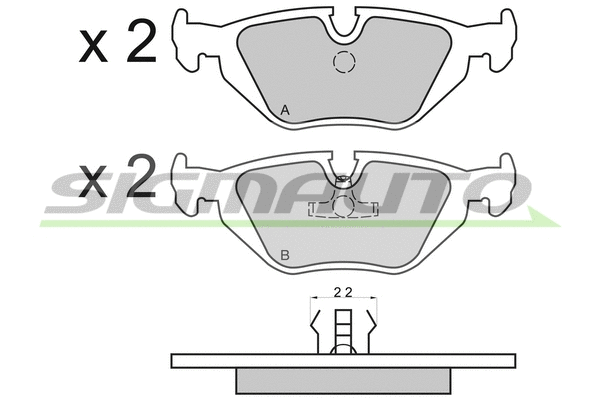 Brake Pad Set, disc brake (SPA498)
