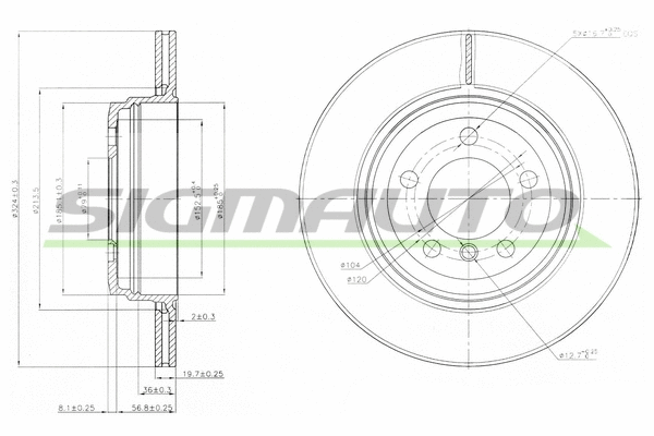 Brake Disc (DBB244V)