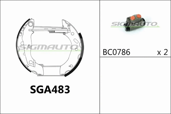 Brake Shoe Set (SGA483)