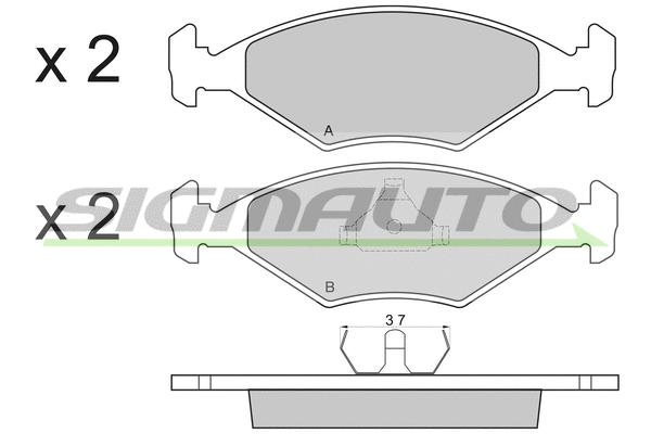 Brake Pad Set, disc brake (SPA822)