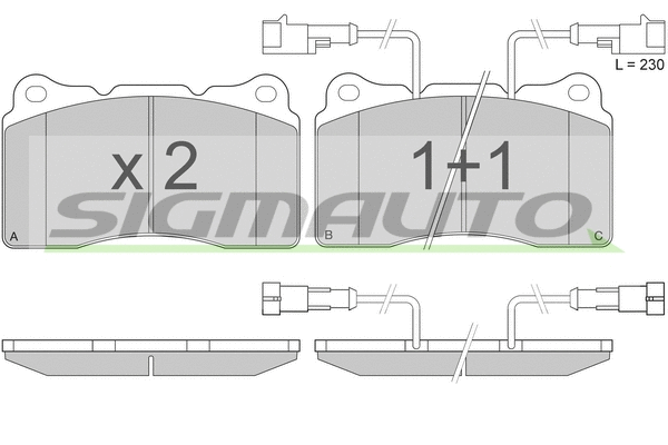 Brake Pad Set, disc brake (SPA836)