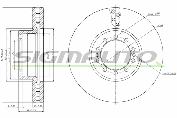 Brake Disc (DB0257V)