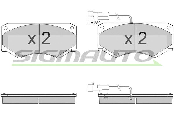Brake Pad Set, disc brake (SPA948)