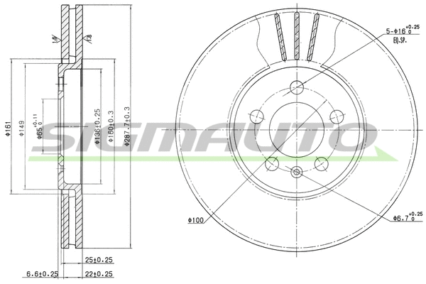 Brake Disc (DBA706V)