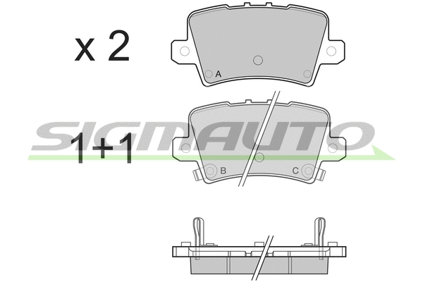 Brake Pad Set, disc brake (SPB246)