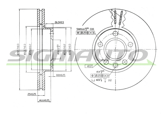 Brake Disc (DBA846V)