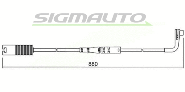 Warning Contact, brake pad wear (WI0617)