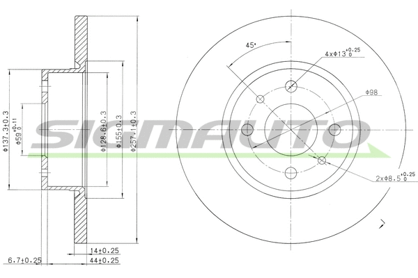 Brake Disc (DBA129S)