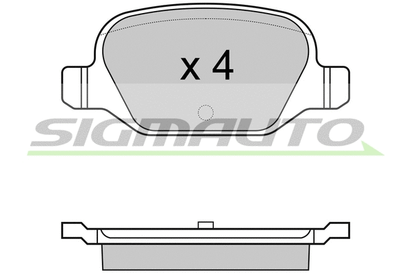 Brake Pad Set, disc brake (SPA974)