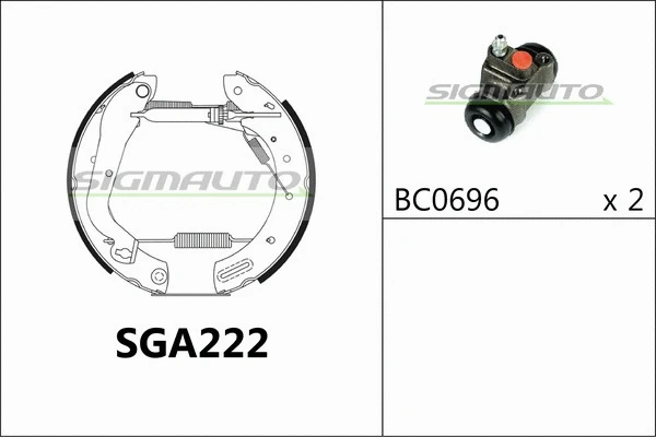 Brake Shoe Set (SGA222)