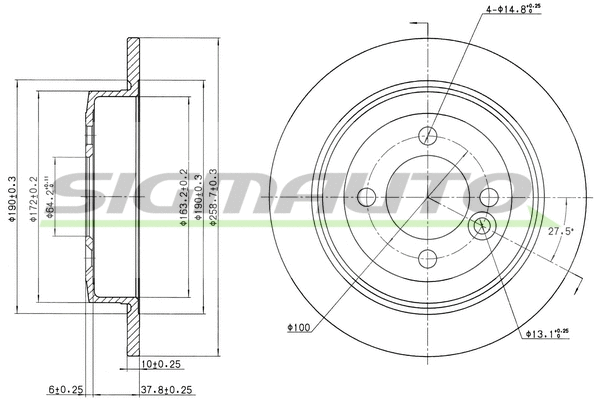 Brake Disc (DBB128S)