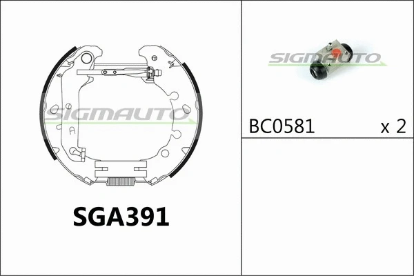 Brake Shoe Set (SGA391)
