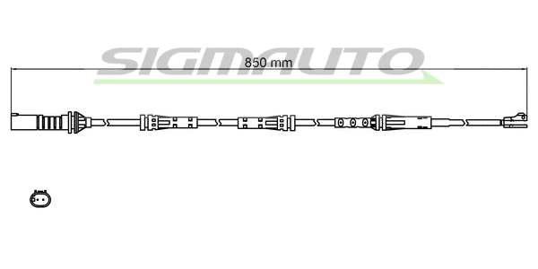 Warning Contact, brake pad wear (WI0815)