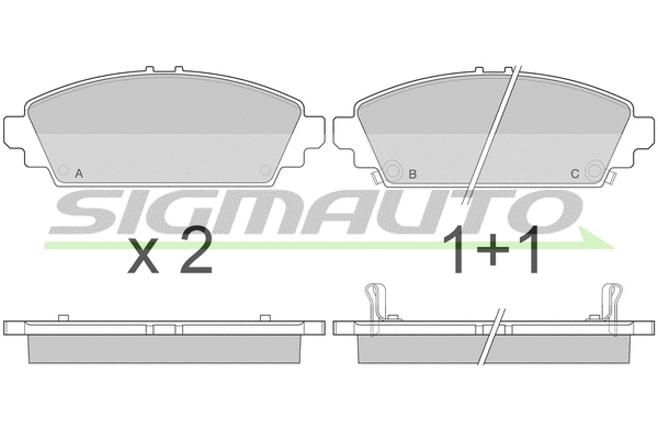 Brake Pad Set, disc brake (SPA904)