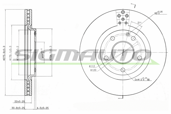Brake Disc (DBB173V)